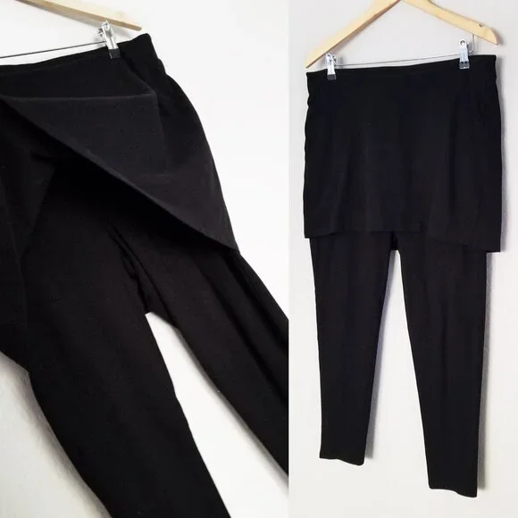 Torrid Black Skirted Leggings Layered Plus Size 2X Stretchy Comfy High Waist - Picture 10 of 14